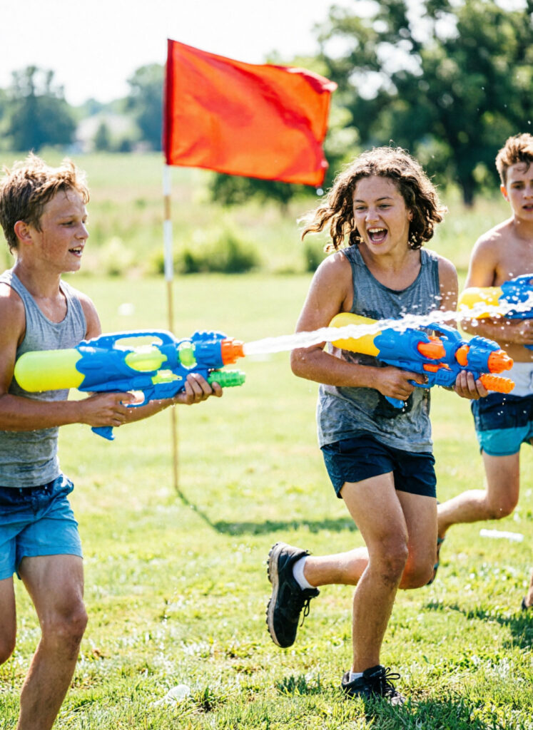 Capture the Flag With Water Blaster