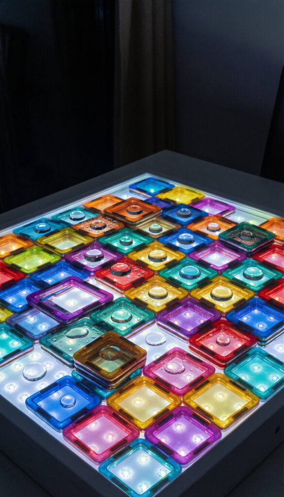 Use a Light Table with your Magna Tiles
