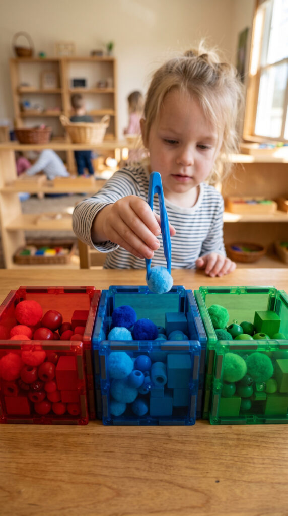 Color Sorting with Magna Tiles
