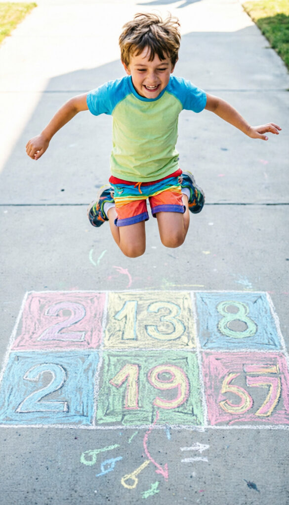 Sidewalk Chalk Math Grid