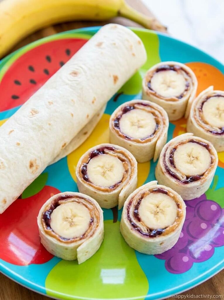 PB&J Banana Sushi Wraps