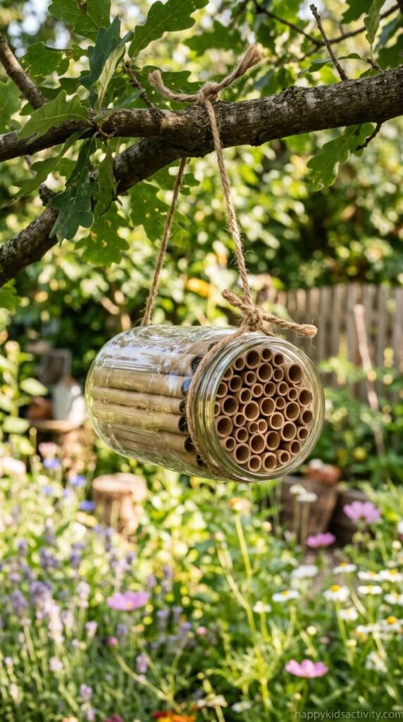 Bee Hotel: Creating a Habitat for Bees Using a Glass Jar