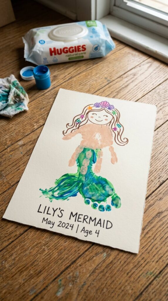 Handprint & Footprint Mermaid
