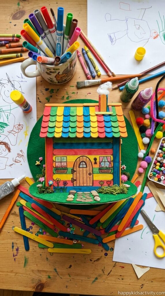 Popsicle Stick Craft Cabin
