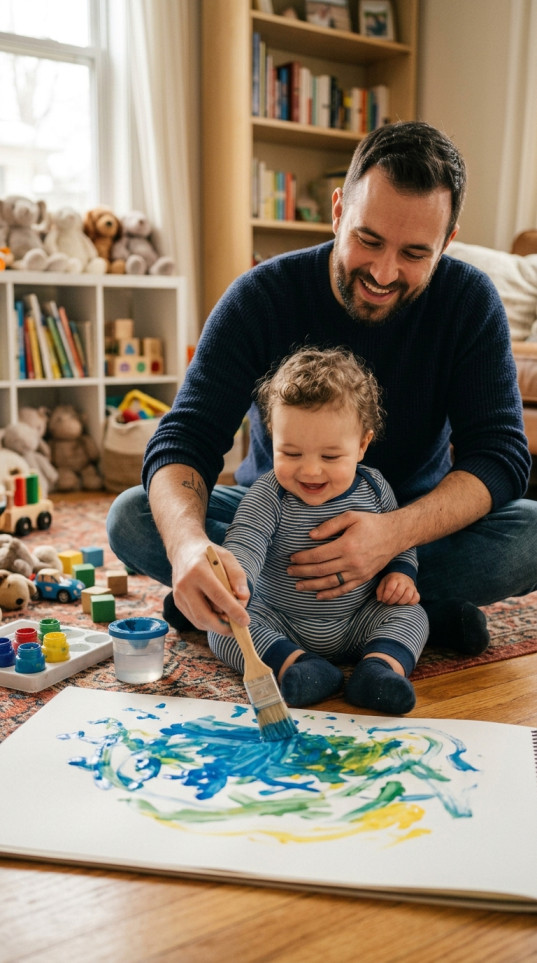 Father-Baby Art Time