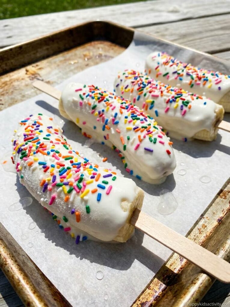 Banana Yogurt Popsicles