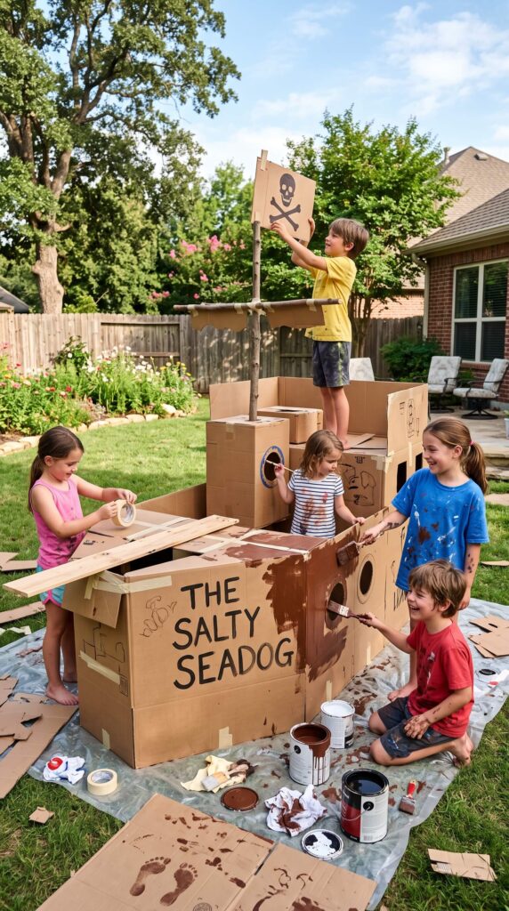 Pirate Ship Cardboard Build