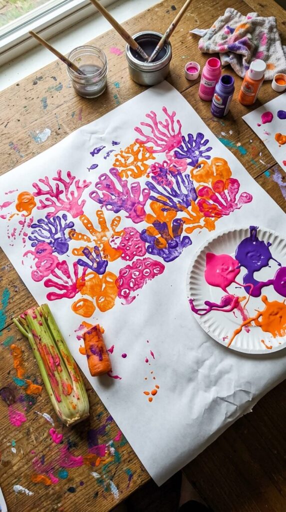 Celery Stamped Coral Reef
