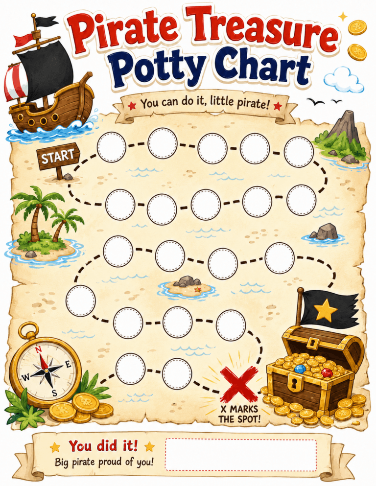 Pirate Treasure Map Chart