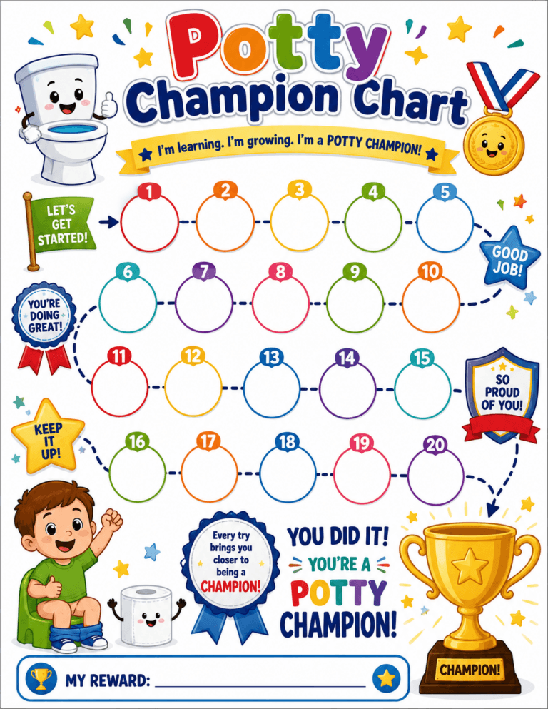 Potty Champion Trophy Chart