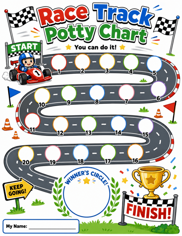 Race Track Potty Chart