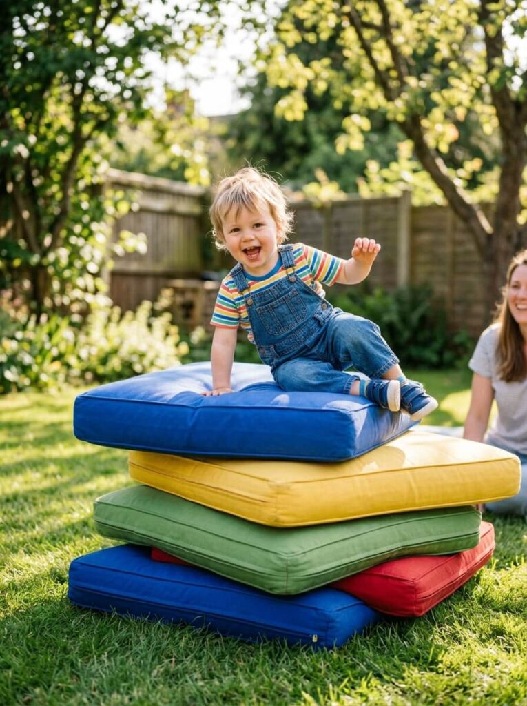 Couch Cushion Climbing Wall