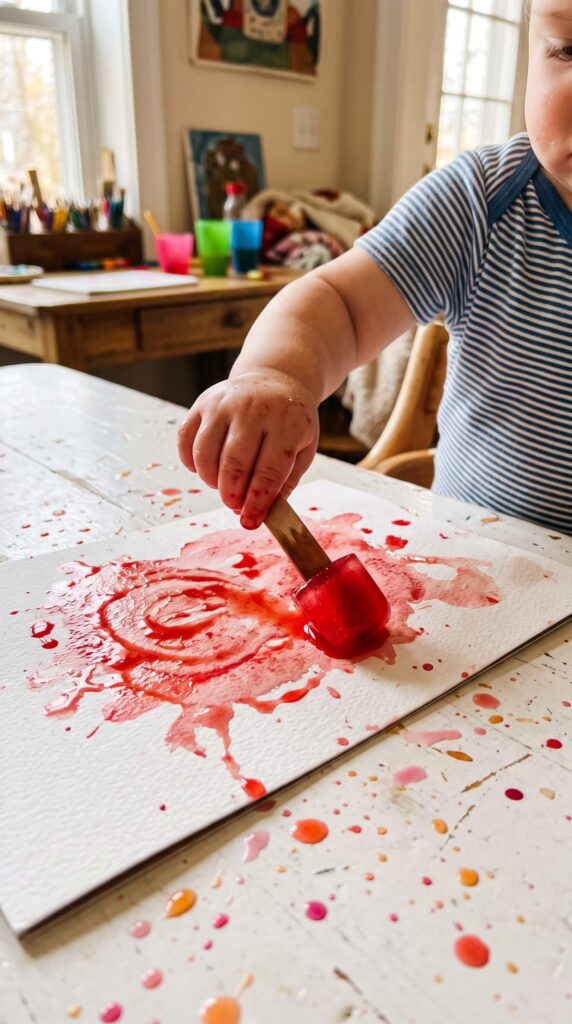 Taste-Safe Ice Cube Painting