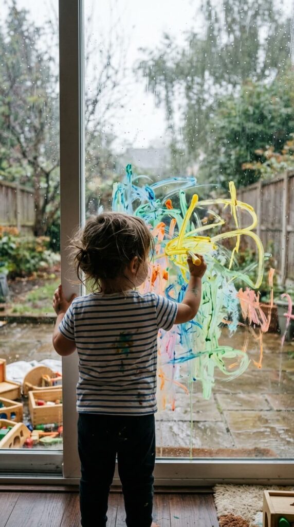 Window Rain Painting