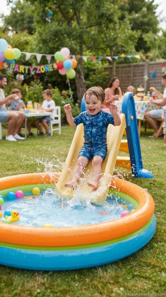 Backyard Slide Pool