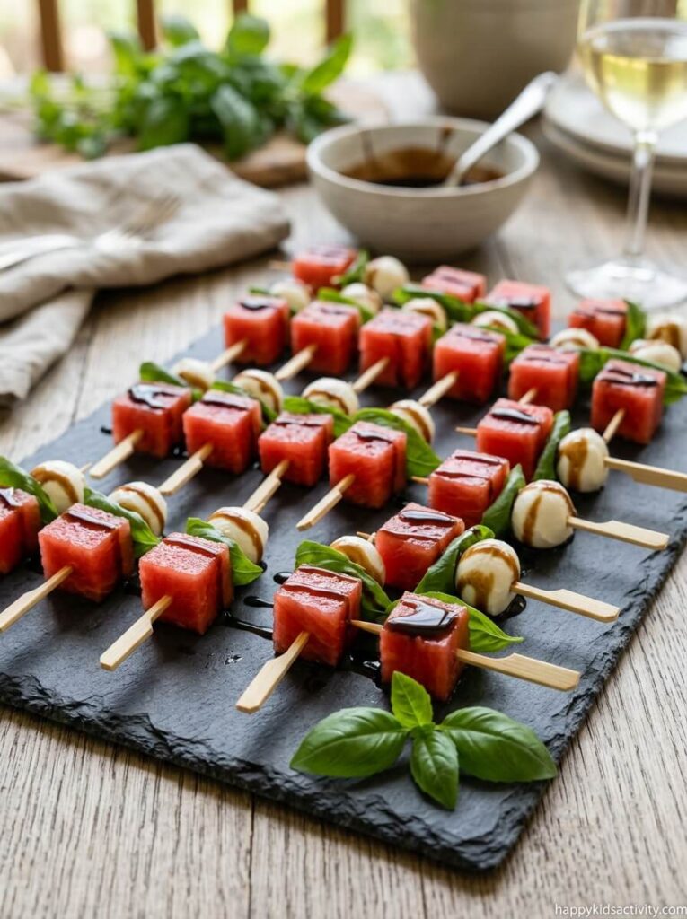 Watermelon Caprese Skewers