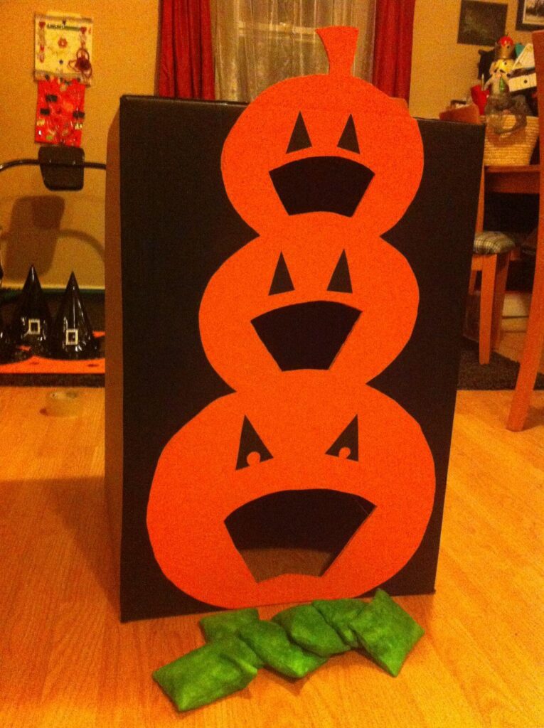 Mini Pumpkin Bean Bag Toss